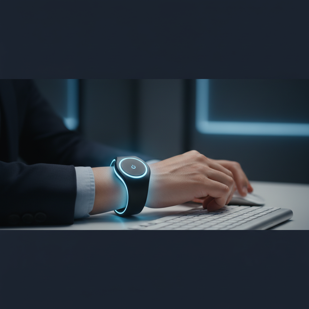 Office worker's wrist with PEMF