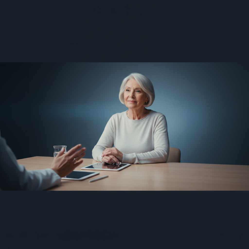 Patient at consultation table
