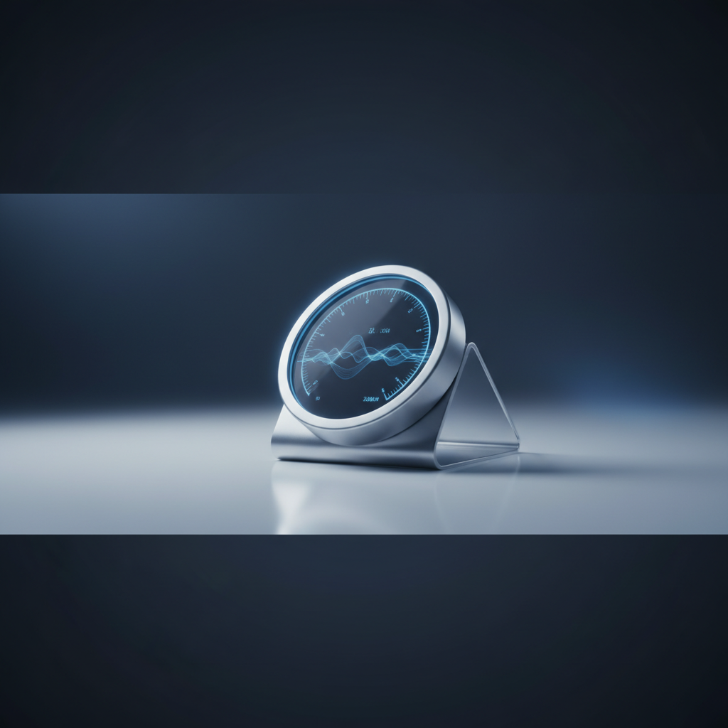 Measurement gauge with pale blue intensity readings